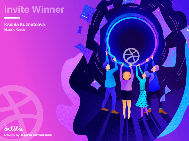 Invite Winner design jombie dribbble dribbble ball invite invite design sushant sushant kumar rai winner