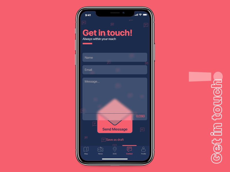 Get in touch! adobe xd animation contact contact form contact page contact us contacts daily 100 daily 100 challenge dailyui dailyui 028 design jombie interaction design micro interaction mobile app sushant sushant kumar rai ui uiux ux