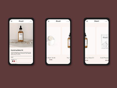 Phloof Skincare | Responsive Web app art direction brand brand assets brand mark branding clean color palette design graphic design identity illustration moodboard photography type typography ui ux web website