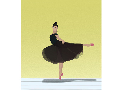 Balerina design flat illustration vector