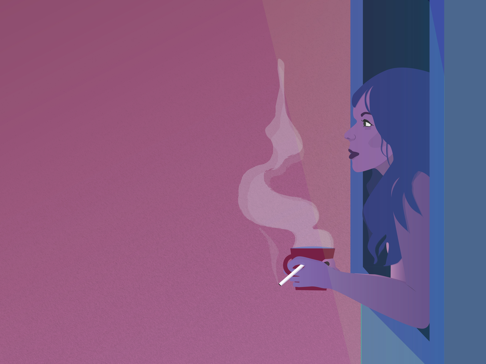widnow and cigarette by Joana on Dribbble