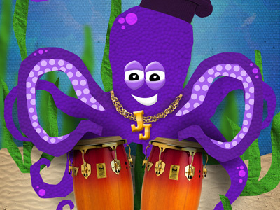 GoGo JoJo illustration kids music octopus