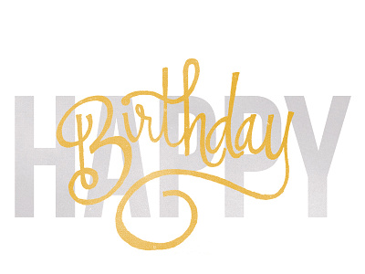 Happy Birthday birthday card handdrawn handlettering lettering quickie type typography