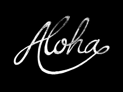 Aloha aloha handdrawn handlettering lettering type typography