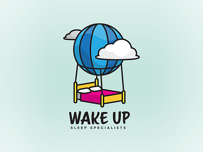 Wake Up Sleep Specialists balloon logo sleep