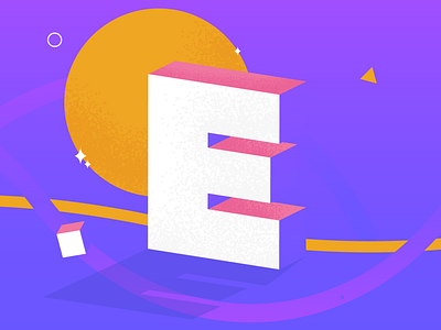 36 days of type 08 - E branding color design flat flatdesign illustration typography vector