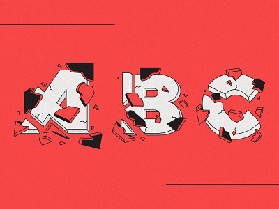 ABC destroyed 36daysoftype adobe alphabet color design flat graphic design illustration illustrator letter letters type typography vector