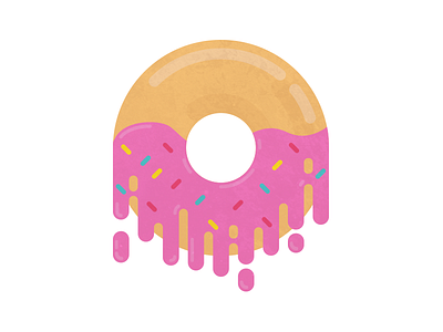 Glorious Donut color donut doughnuts flat food illustration sprinkles sweet