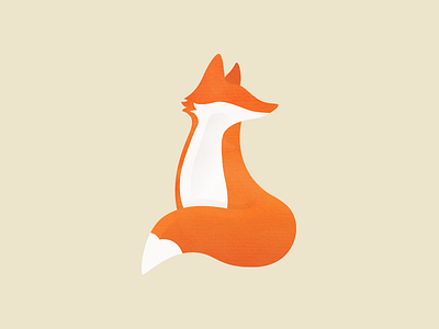 Just a fox animal color design flat fox graphic illustration simple