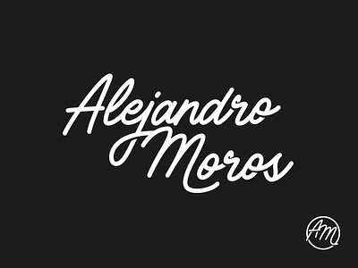 Alejandro Moros black and white branding iconography identity lettering logo logotype script type typography