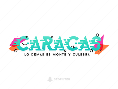 Caracas — Geofilter caracas city font geofilter geometric illustration snapchat sticker style travel type