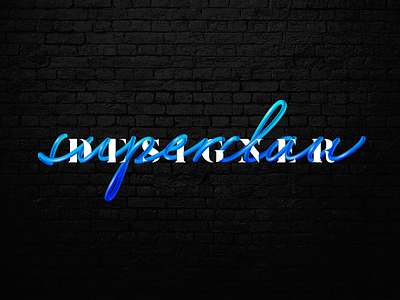 superclau 3d brick bright design illustrator lettering neon photoshop superclau typography