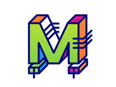 M for 36 Days of Type 04 36daysoftype flatdesign illustration letter typography vector