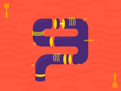 9 for 36 Days of Type 04 36daysoftype flatdesign illustration number typography vector