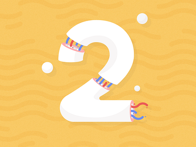 2 for 36 Days of Type 04 36daysoftype flatdesign illustration number typography vector