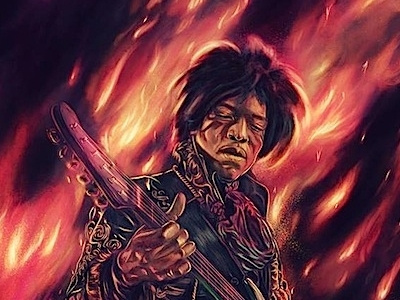 Bold As Love digital illustration jimi hendrix painting