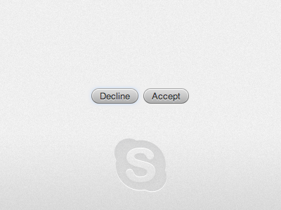 Skype Redesign - Pill Buttons blue button grey helvetica interface mac redesign skype ui