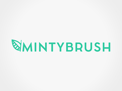 Mintybrush logo brand identity branding design studio green iconmark logo logotype mint