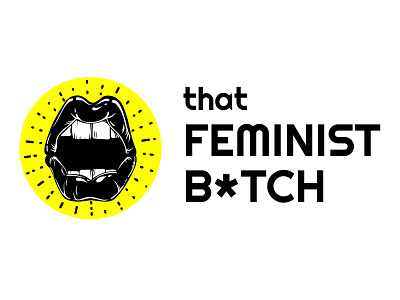 Logo + Branding - That Feminist Bitch branding feminism illustration lineart logo minimal social activist