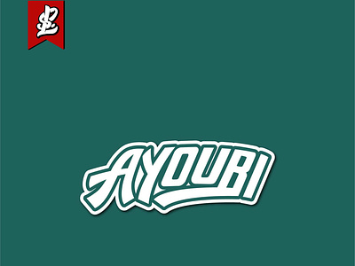 DJ ayoubi logo branding design dj graphic logo logotype merch typography vector
