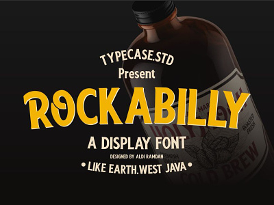 Rockabilly A Display Font automitive branding cool design display displayfont font graphic handmade logo logotype magazine modern serif seriffont typeface typography vector vintage
