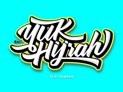 Yuk Hijrah badgedesign branding design flashdesign graphic design hijrah icon illustration logo logotype type typography vector