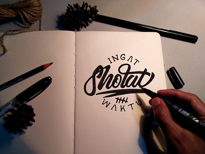 Sholat handlettering islamic art religion typography