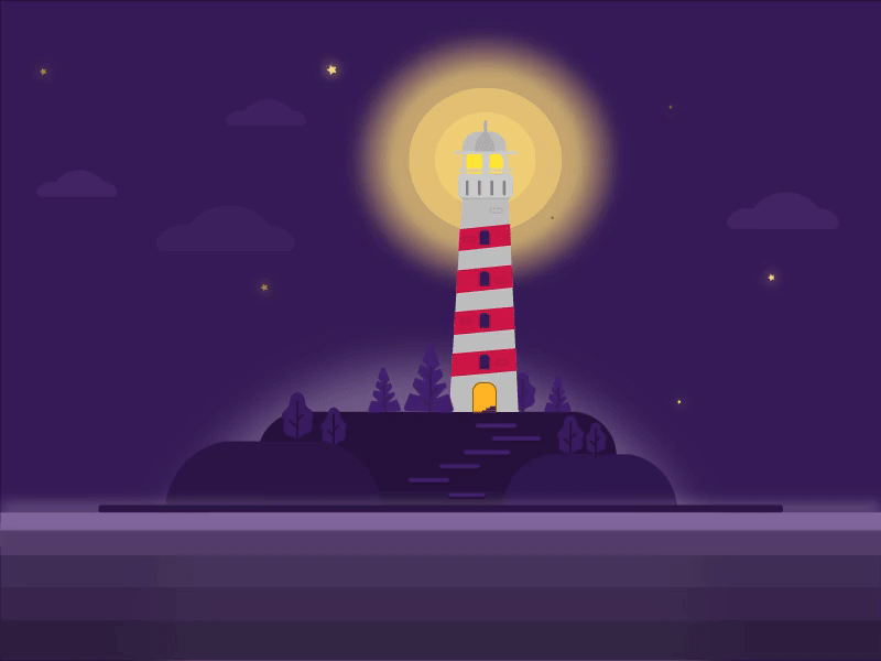 light tower animation illustration motion graphics