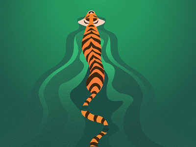 Tiger gradient grains illustration texture wild animals