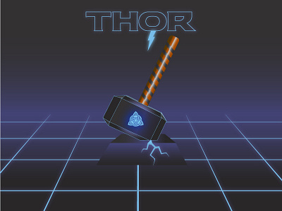 Thor design graphics. illustration thor weapons