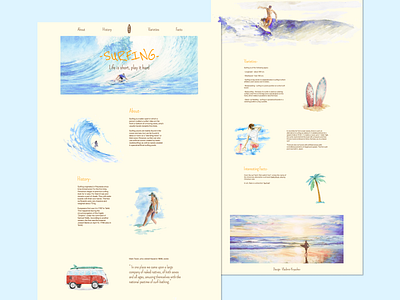 Surfing branding design graphic design minimal typography ui ux web website