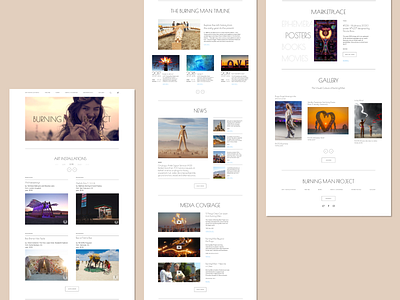 Burning Man Project branding design minimal typography ui ux web website