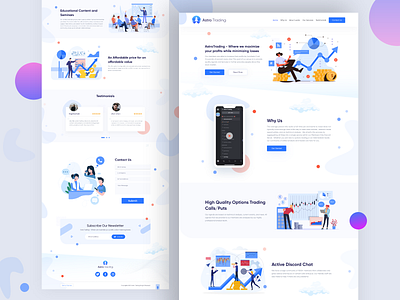 Astro Trading landing page by Sabbiruiux on Dribbble