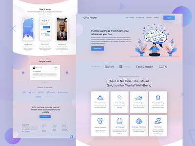 Circa Health Landing page agency landing page healthcare homepage illustration landing page ui ux design uiuxdesign ux designer webpage design