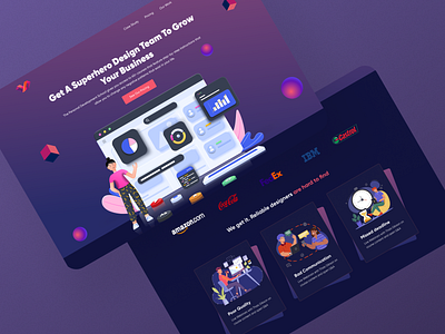 Design Agency Landing page by Sabbiruiux for Interfacly on Dribbble