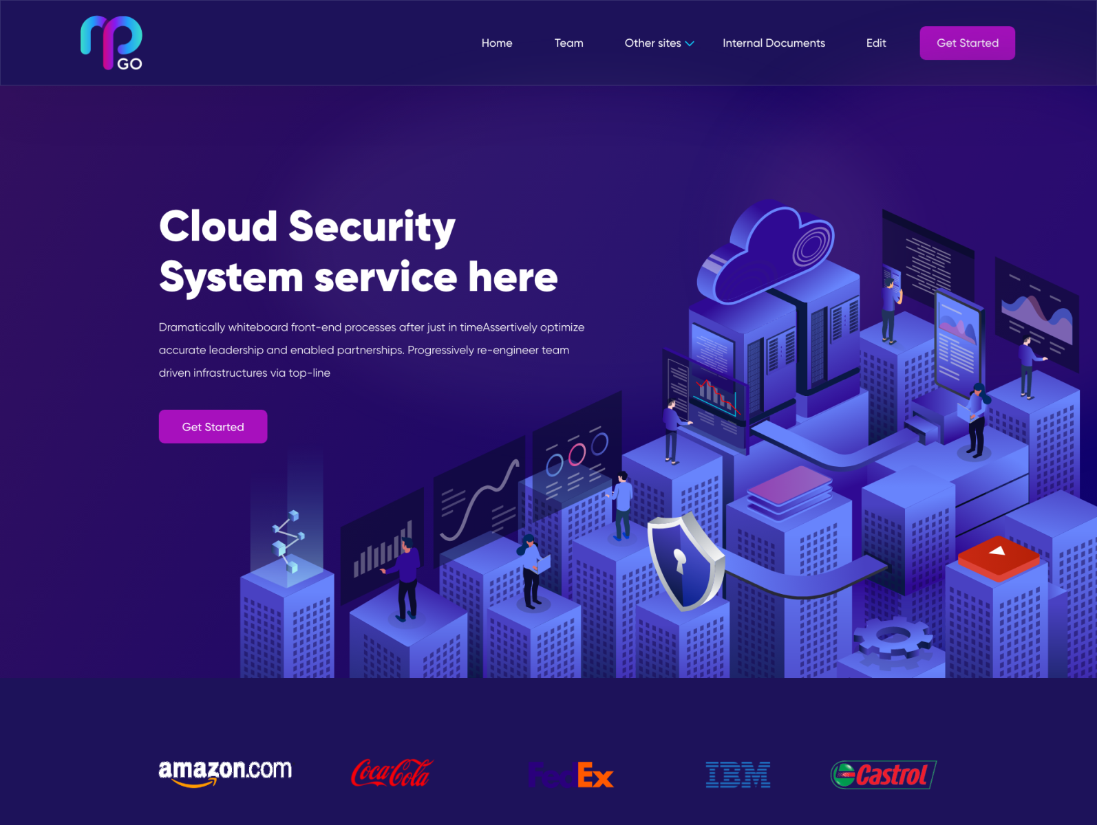 Cloud Security Landing Page By Sabbiruiux For Troikagency - UX/UI ...