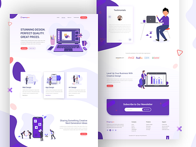 Agencypro Landing Page agency landing page agency website illustration landing page ui ux design ui deisgn uiuxdesign ux design ux designer website