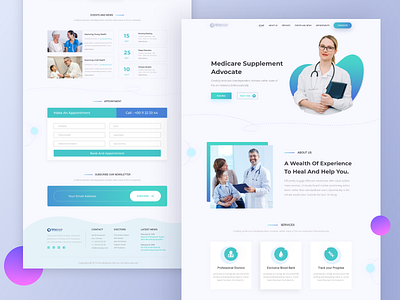 Medical Landing Page Exploration agency landing page landing page medical landing page ui ux design uiuxdesign web page design webdesign website