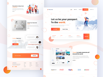 Travel Agency Landing page Exploration agency landing page illustration landing page travel agency ui ux design ux designer web design website design