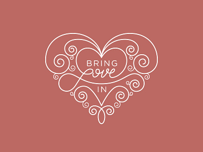 Bring Love In T-Shirt Design design lettering logo sketch tshirt typography