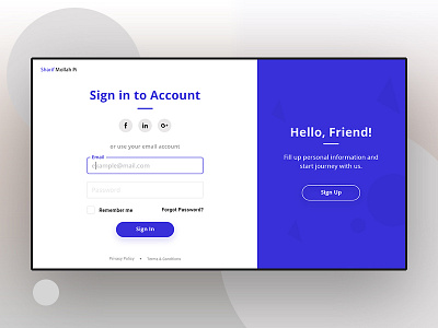 Sign in / Sign up UI by Sharif Mollah on Dribbble