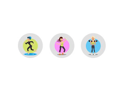 Activity Icons3 dance icons sport triathlon women workout