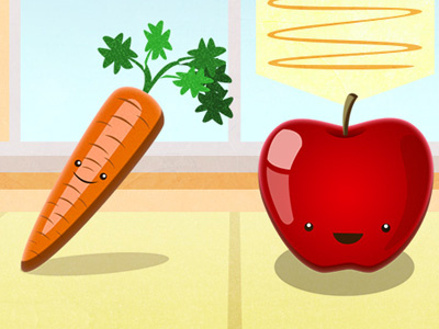 Carrot & Apple apple carrot game kids kitchen mobile pre school