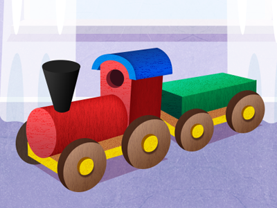 Toy Train game kids mobile room toy train