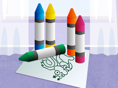 Crayons crayons game kids mobile game preschool room