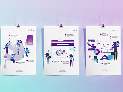 Illustrations - a series of posters branding graphic design illustration