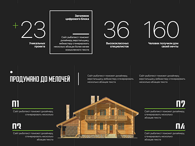 Wooden houses construction company webshot