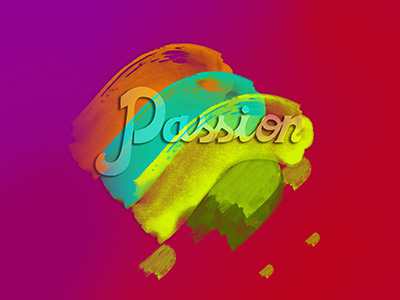 hand lettered Passion typography concept