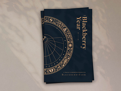 Blackberry Farm 2020 Year Cover Design cover design graphic design illustration layout design linework sundial