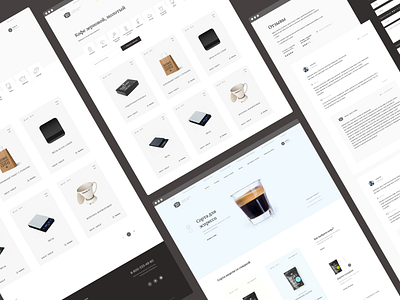 Online Store Tasty Coffee blue branding clean clean ui coffee design e commerce hello logo minimalism shop store ui web